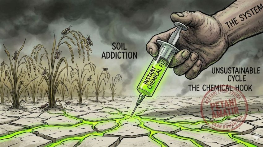 Subsidi pupuk niatnya membantu, tapi realitanya membuat tanah keras dan petani malas berinovasi. Simak kritik logis Petani Amatir tentang candu kimia ini.